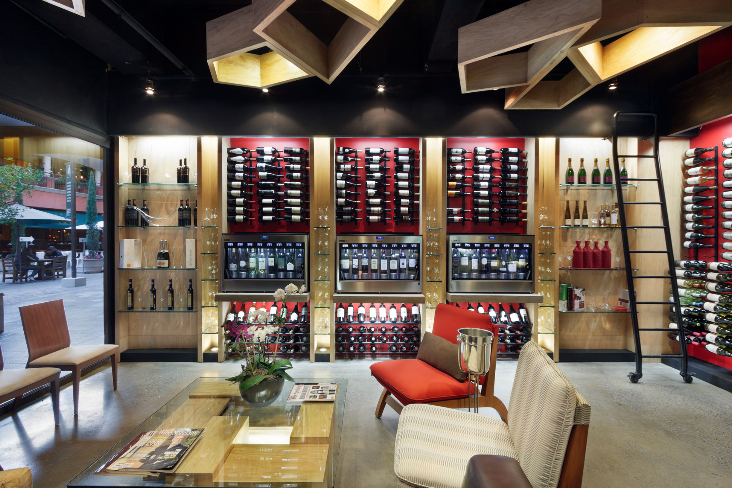 eno elite wine dispenser system in a chic winebar